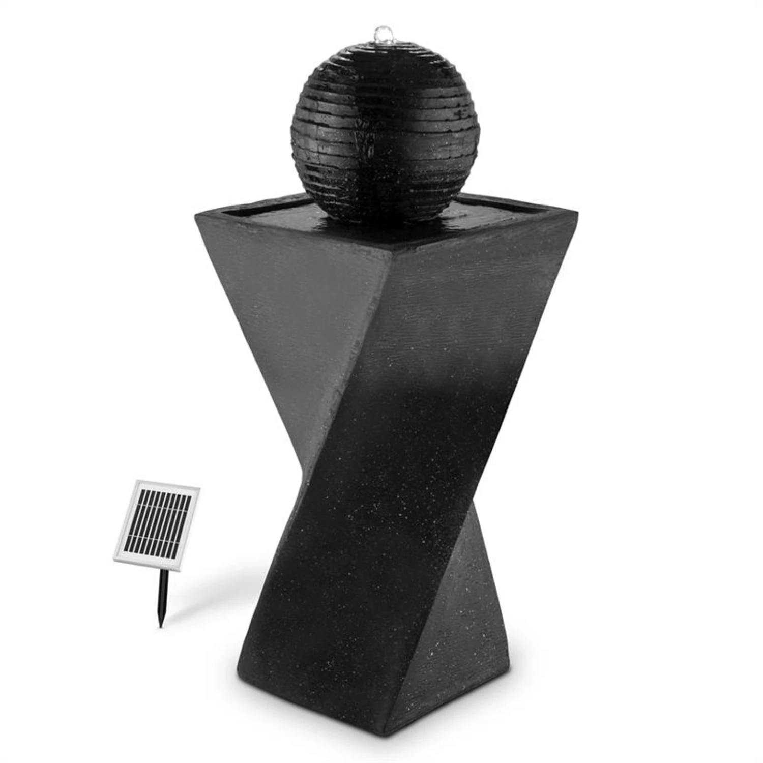 Schönbrunn Springbrunnen Kugelbrunnen Solar 200 L/h LED Basalt 7 Schönbrunn Springbrunnen Kugelbrunnen Solar 200 L/h LED Basalt – Bild 5