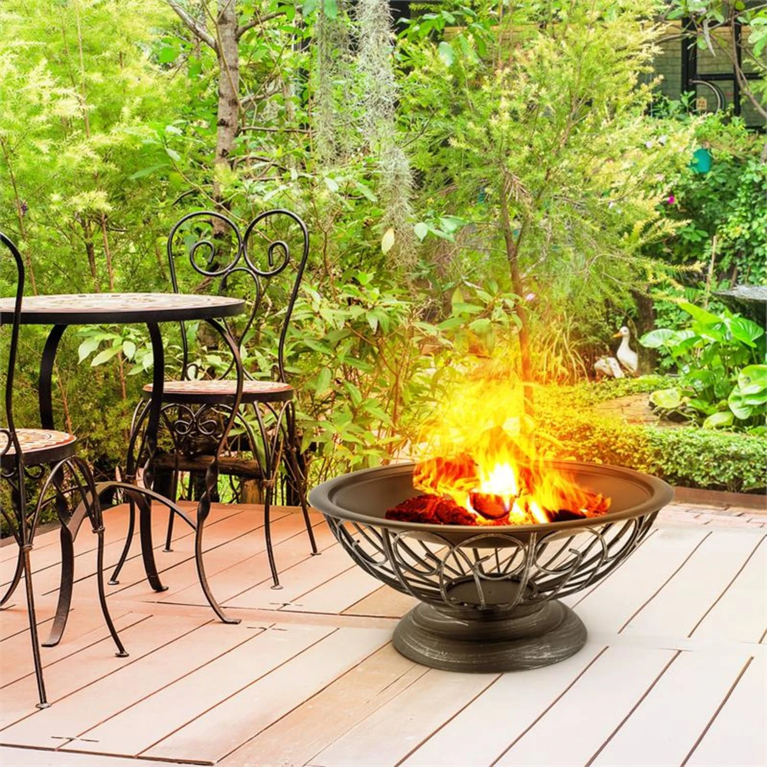 Tulip Feuerschale Ø75cmGrill Feuerstelle Funkenschutz Stahl Brüniert 10 Tulip Feuerschale Ø75cmGrill Feuerstelle Funkenschutz Stahl Brüniert – Bild 8