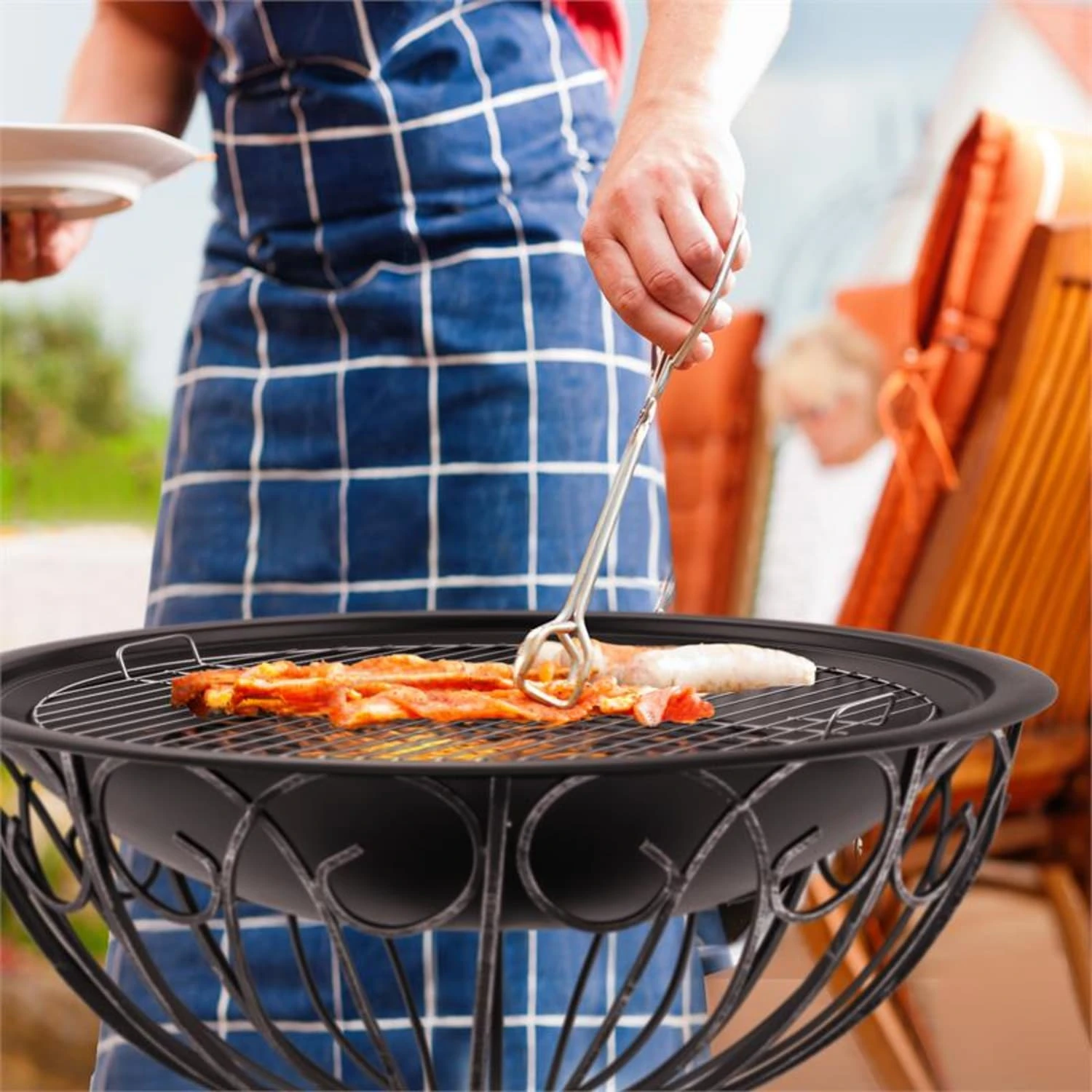 Tulip Feuerschale Ø75cmGrill Feuerstelle Funkenschutz Stahl Brüniert 11 Tulip Feuerschale Ø75cmGrill Feuerstelle Funkenschutz Stahl Brüniert – Bild 9