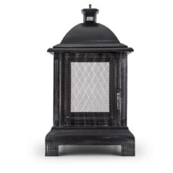 Loreo Feuerstelle Gartenkamin Feuerlaterne Gartenofen Stahl Brüniert -Online Gartenbedarf 10028584 yy 0003 front 03 Blumfeldt Loreo Gartenkamin Feuerstelle