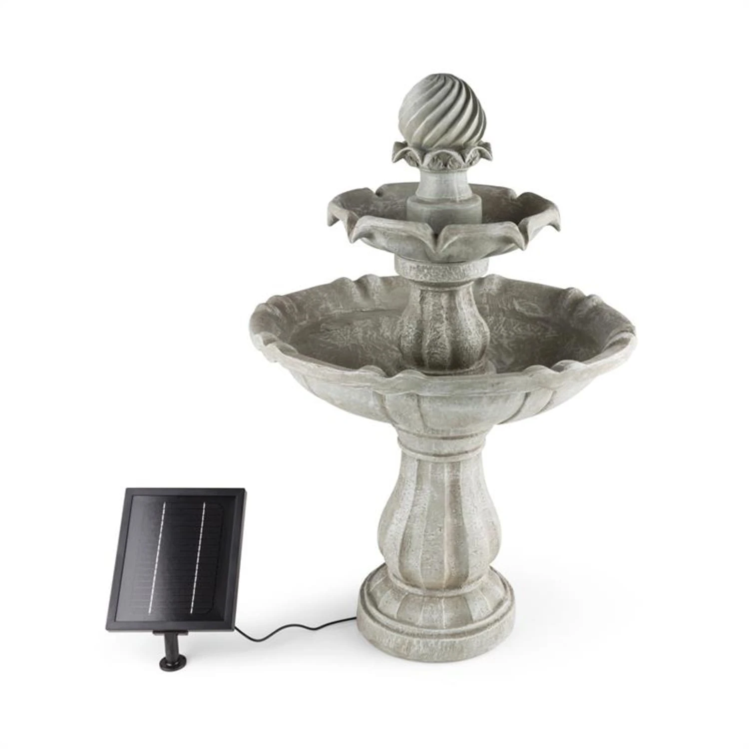 Vogelsbrunn Springbrunnen 60x90cm 3W Solar Akku Beton-Optik 6 Vogelsbrunn Springbrunnen 60x90cm 3W Solar Akku Beton-Optik – Bild 4