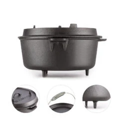 Hotrod 145 Dutch Oven BBQ-Topf 12 Qt / 11,4 Liter Gusseisen Schwarz -Online Gartenbedarf 10029168 yy 0004 logo