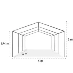 Sommerfest 4x6m 500 G/m² Partyzelt Festzelt PVC Wasserdicht Feuerfest -Online Gartenbedarf 10029435 yy 0010 logo