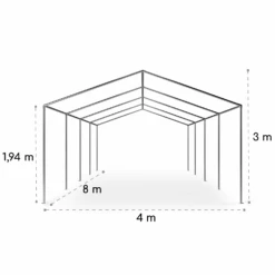 Sommerfest 4x8m 500 G/m² Partyzelt Festzelt PVC Wasserdicht Feuerfest -Online Gartenbedarf 10029437 yy 0010 logo