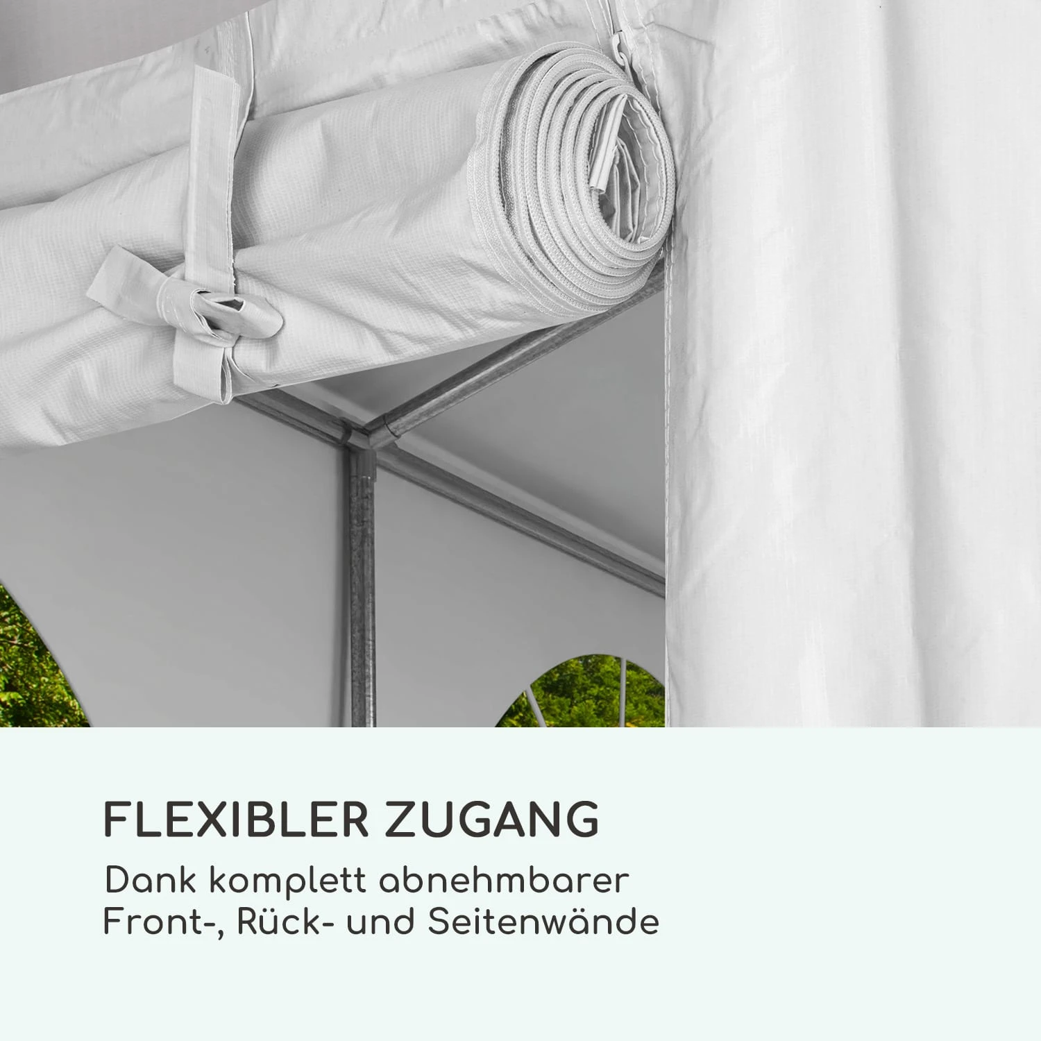 Sommerfest 5x8m 500 G/m² Partyzelt Festzelt PVC Wasserdicht Verzinkt 9 Sommerfest 5x8m 500 G/m² Partyzelt Festzelt PVC Wasserdicht Verzinkt – Bild 7