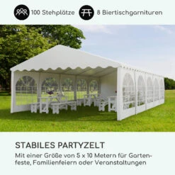 Sommerfest 5x10m 500 G/m² Partyzelt Festzelt PVC Wasserdicht Verzinkt -Online Gartenbedarf 10029441 de 0002 logo