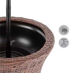 Beerboy Gartentisch Getränkekühler Ø50cm Polyrattan Bicolor Braun -Online Gartenbedarf 10029628 yy 0003 logo Blumfeldt Beerboy Gartentisch Polyrattan Kuehler