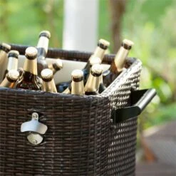 Springbreak Getränkewagen Kühlbox Terrassenkühlwagen 80l Rattandekor -Online Gartenbedarf 10029648 yy 0005 logo