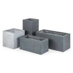 Solidflor Pflanzkübel Pflanzgefäß 79,5x38x38 Cm Fiberton Anthrazit -Online Gartenbedarf 10029841 yy 0004 variant Blumfeldt Solidflor Pflanztopf