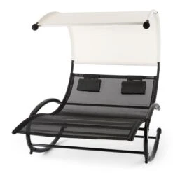 Suncruise Schaukelliege Gartenliege Sonnendach Polyester Stahl -Online Gartenbedarf 10029845 yy 0005 titel Blumfeldt Suncruise Schaukelliege reedit