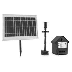 Wasserwerk 500 Wasserpumpe Solar Springbrunnen 500 L/h LED Akku -Online Gartenbedarf 10029902 yy 0004 front Blumfeldt Wasserwerk 500 Solar Springbrunnen LED