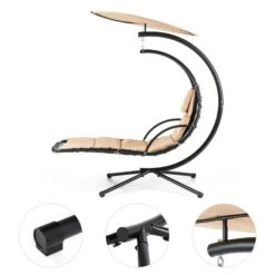 Dahlia Creamy Beige Schwingliege 200 Cm Sonnensegel Polyester Stahl -Online Gartenbedarf 10029977 yy 0003 detail hanging chair