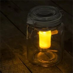 Wetterfrosch LED-Stimmungslicht Gelb/blau Einweckglas Solar Akku -Online Gartenbedarf 10030097 yy 0005 ambient oneConcept Wetterfrosch Solarlicht LED Glas