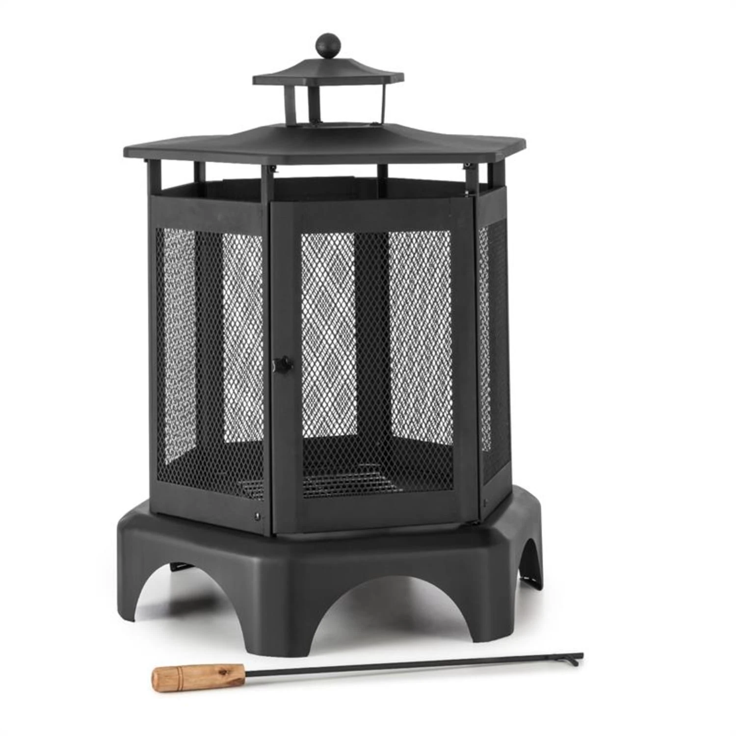 Mandala Gartenkamin Feuerstelle Thermolack Inkl. Schürhaken 3 Mandala Gartenkamin Feuerstelle Thermolack Inkl. Schürhaken