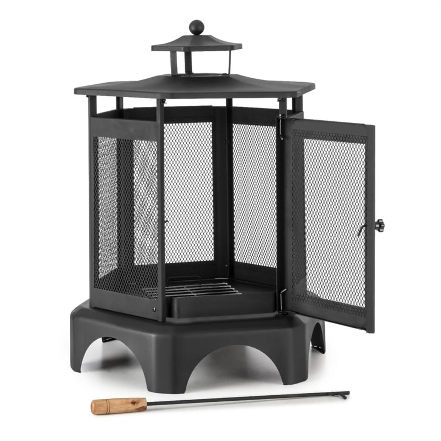 Mandala Gartenkamin Feuerstelle Thermolack Inkl. Schürhaken 4 Mandala Gartenkamin Feuerstelle Thermolack Inkl. Schürhaken – Bild 2