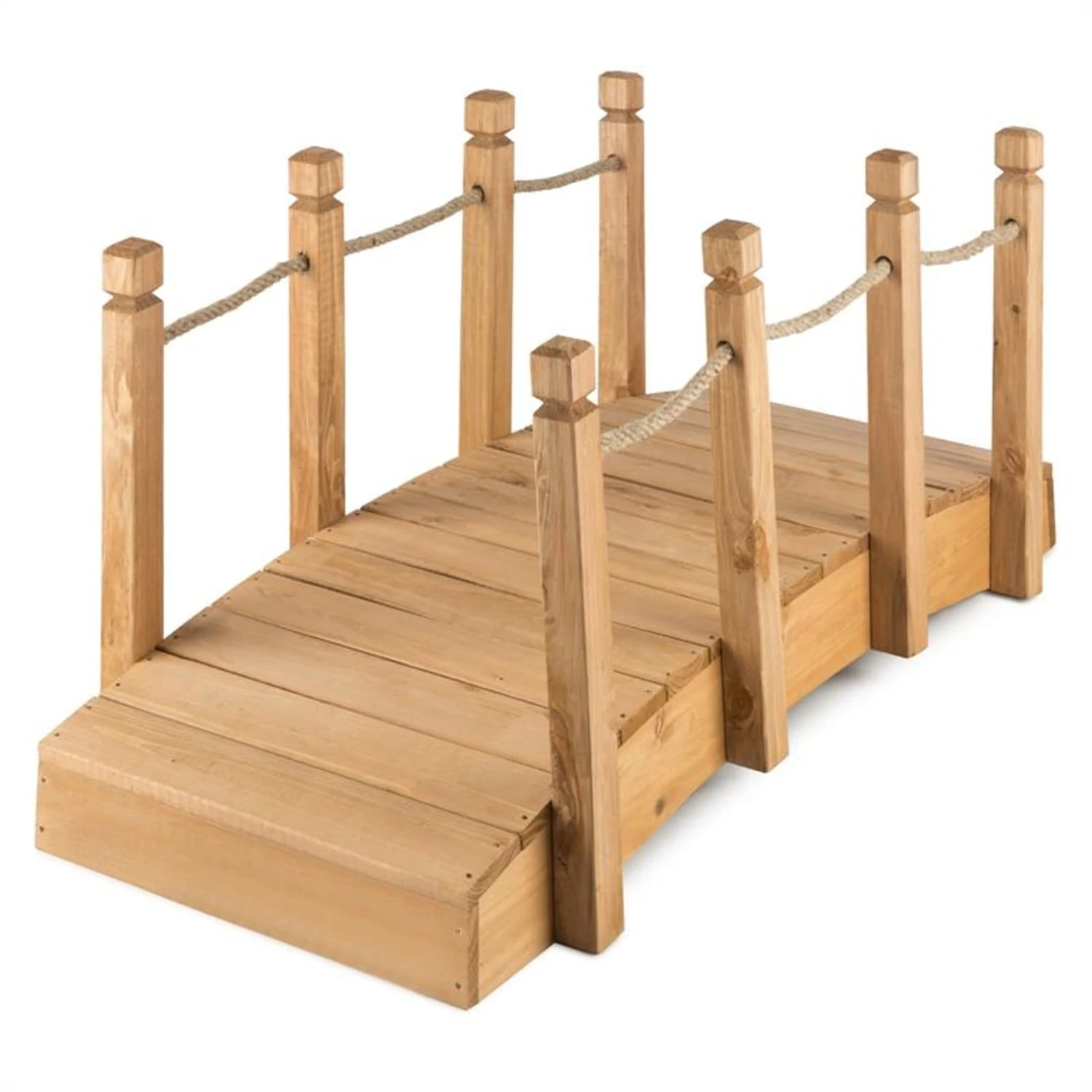 Rialto Gartenbrücke Zierbrücke 58x58x122cm (BxHxT) Tau Massivholz 9 Rialto Gartenbrücke Zierbrücke 58x58x122cm (BxHxT) Tau Massivholz – Bild 7