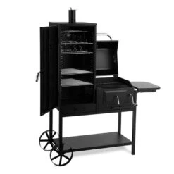 Fleischbrocken Holzkohlegrill Smoker Räucherofen BBQ-Grill Schwarz -Online Gartenbedarf 10030554 yy 0003 titel Professional charcoal grill and smoker
