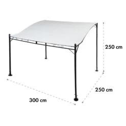 Allure Pergola Vordach Anbaupavillon 300x250cm Polyester Hellbeige 11 Allure Pergola Vordach Anbaupavillon 300x250cm Polyester Hellbeige -Online Gartenbedarf 10030689 yy 0005 logo Blumfeldt Allure Pergola Vordach Anbaupavillon