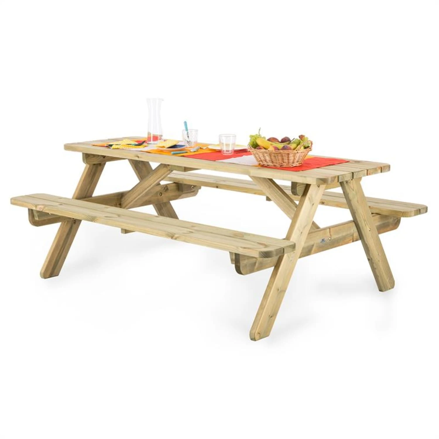Picknicker 180 Picknicktisch Gartengarnitur Tisch Bank 32mm FSC-Kiefer 8 Picknicker 180 Picknicktisch Gartengarnitur Tisch Bank 32mm FSC-Kiefer – Bild 6