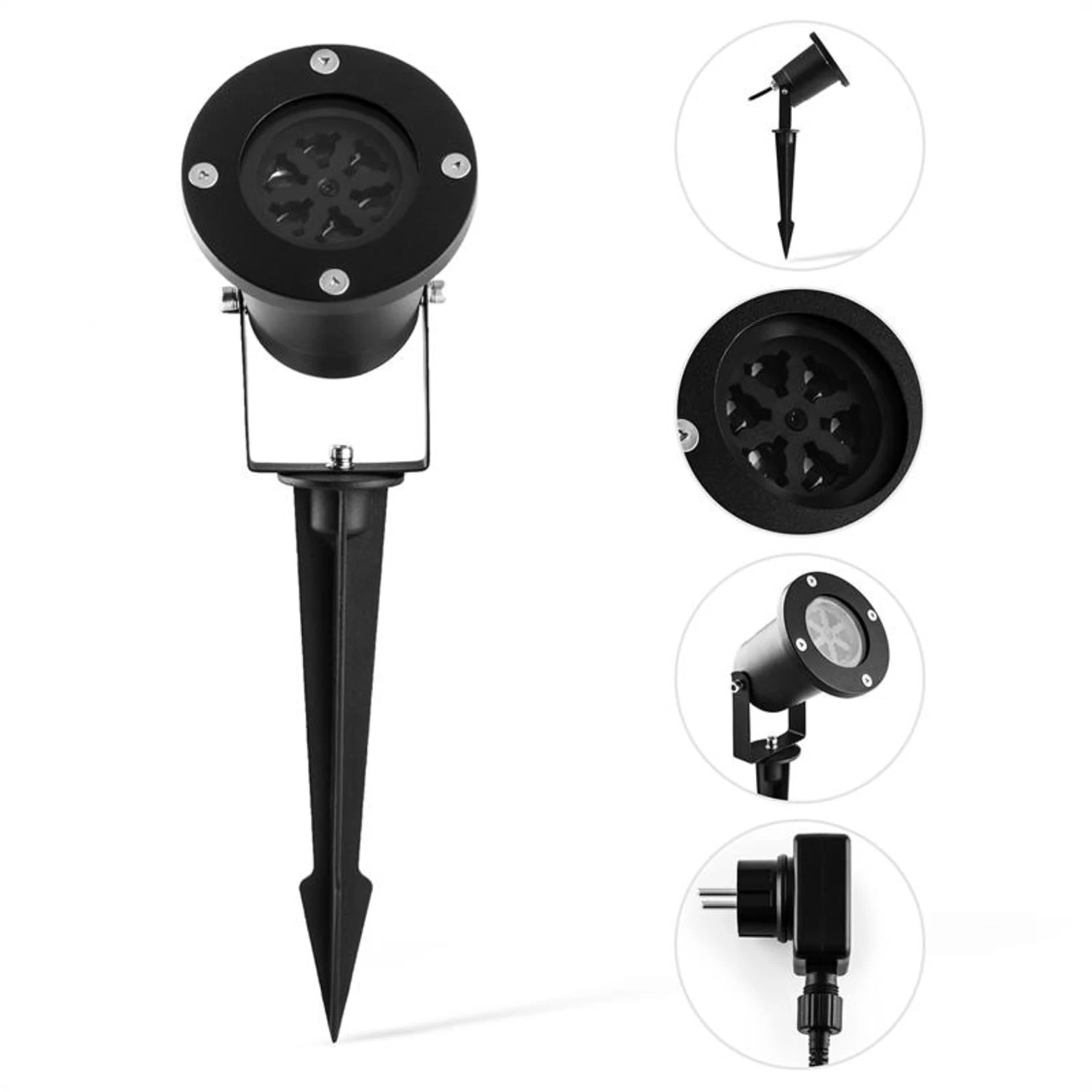 Snowdance LED-Projektor Schneeflocken 4 Farben IP64 5 Snowdance LED-Projektor Schneeflocken 4 Farben IP64 – Bild 3