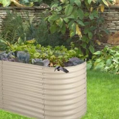 High Grow Hochbeet Gartenbeet 2,0m Zink-Alu-Beschichtung Beige -Online Gartenbedarf 10031120 uk 0003 logo