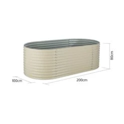 High Grow Hochbeet Gartenbeet 2,0m Zink-Alu-Beschichtung Beige -Online Gartenbedarf 10031120 uk 0005 logo