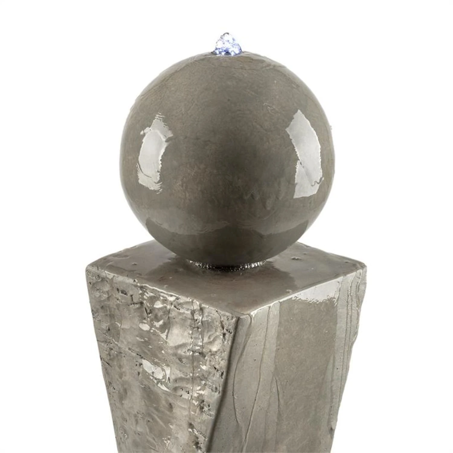 Trafalgar Gartenbrunnen 1,5m LED Fiberglas-Zement 4,5 Kg Ziersteine 7 Trafalgar Gartenbrunnen 1,5m LED Fiberglas-Zement 4,5 Kg Ziersteine – Bild 5