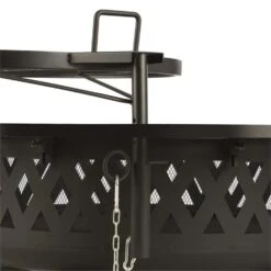 Rosario 3-in-1-Feuerschale Ø120cm | 70cm Grill | Tischplatte Stahl -Online Gartenbedarf 10032141 yy 0006 detail Blumfeldt Rosario 3in1 Feuerschale