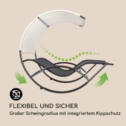 The Big Easy Schwingliege Schwarz, Wetterfest 350kg Max. UV- Schutz -Online Gartenbedarf 10032240 de 0003 logo