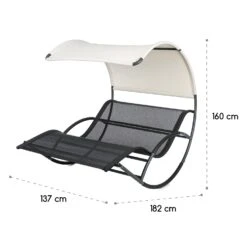 The Big Easy Schwingliege Schwarz, Wetterfest 350kg Max. UV- Schutz -Online Gartenbedarf 10032240 yy 0009 logo