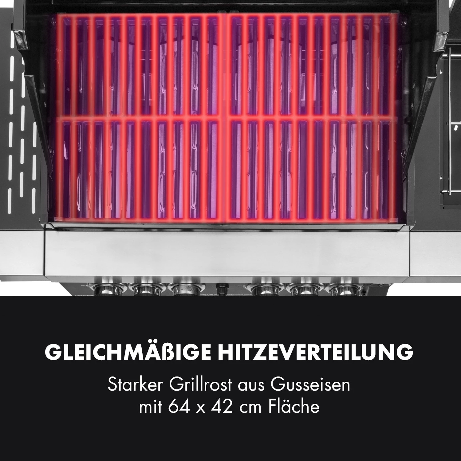 Tomahawk 4.2 SBG Gasgrill 6 Brenner 20,7 KW 64x42cm Grill Edelstahl 8 Tomahawk 4.2 SBG Gasgrill 6 Brenner 20,7 KW 64x42cm Grill Edelstahl – Bild 6