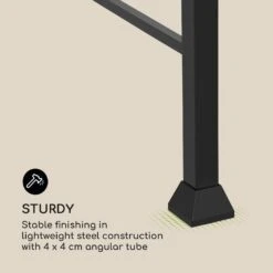 Steakhouse Grilldach 220x215x140cm PE 180 G/m² Flammhemmend Stahl Grau -Online Gartenbedarf 10032523 uk 0010 logo