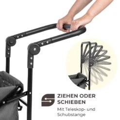 Easy Rider Bollerwagen Bis 70kg Teleskopstange Zusammenklappbar Grau -Online Gartenbedarf 10032541 de 0003 logo