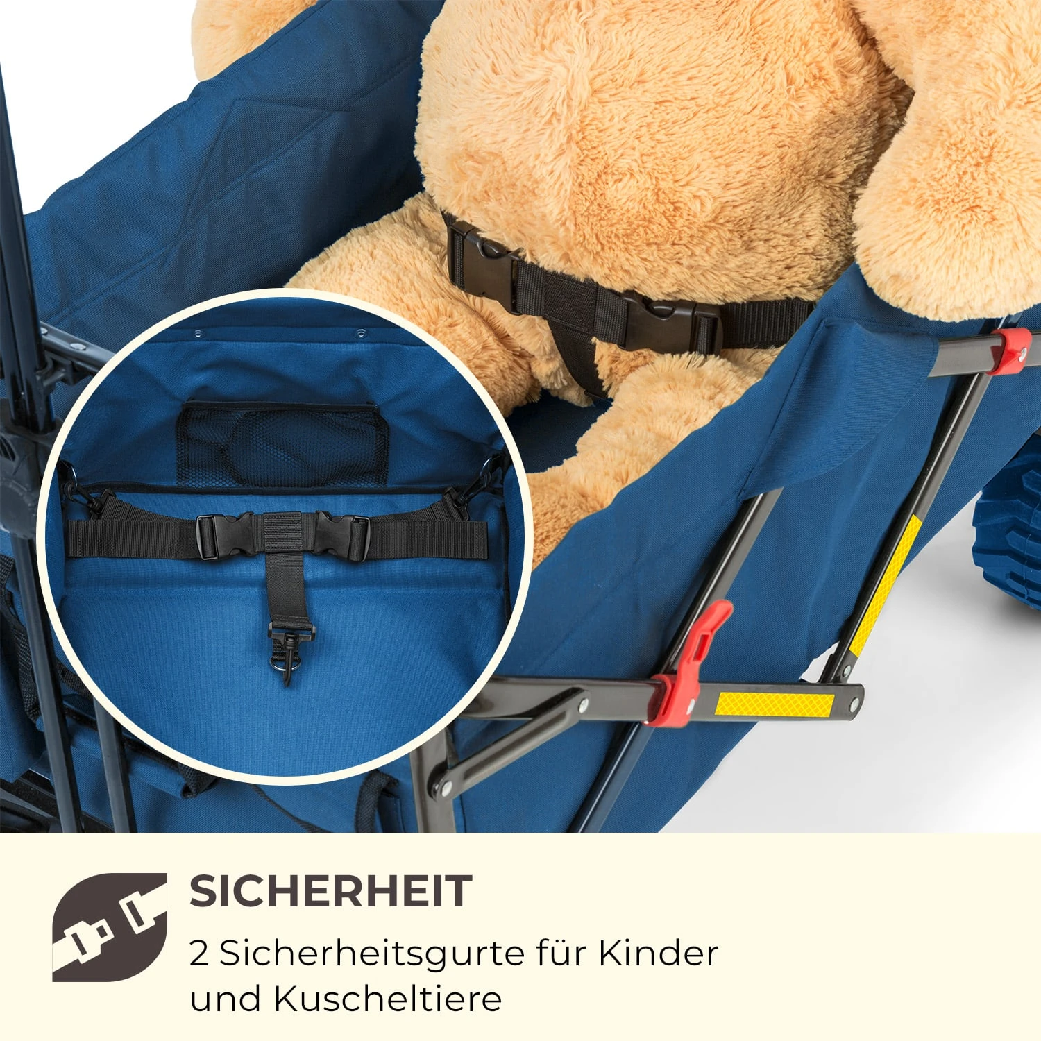 Easy Rider Bollerwagen Bis 70kg Teleskopstange Zusammenklappbar Blau 11 Easy Rider Bollerwagen Bis 70kg Teleskopstange Zusammenklappbar Blau – Bild 9