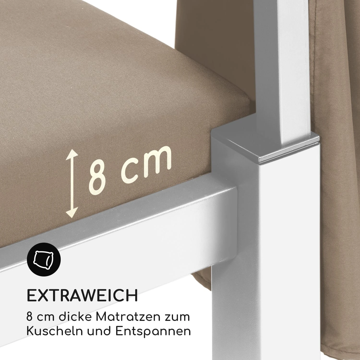 Senator Lounge Gartenliege 188x208x205cm Sonnendach Polyester Stahl 10 Senator Lounge Gartenliege 188x208x205cm Sonnendach Polyester Stahl – Bild 8