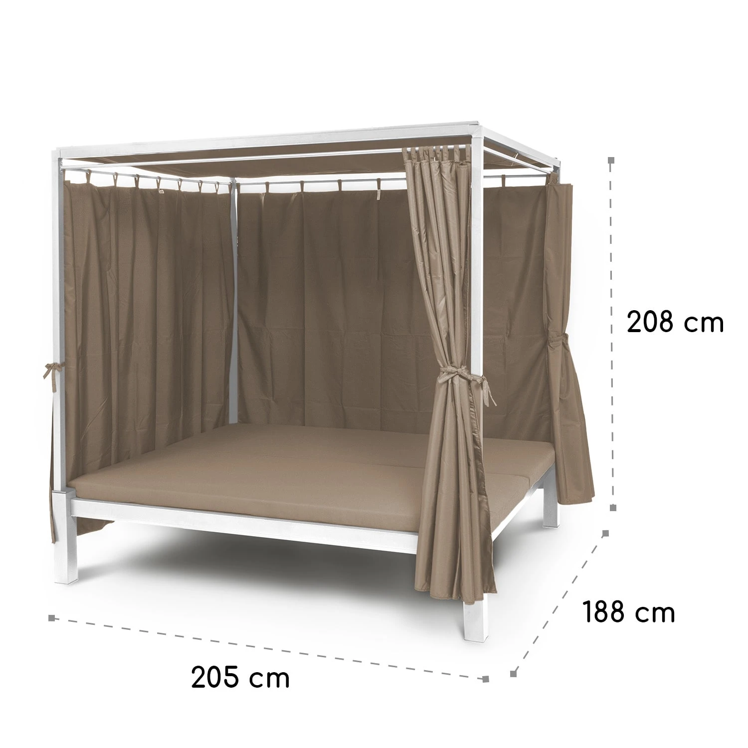 Senator Lounge Gartenliege 188x208x205cm Sonnendach Polyester Stahl 11 Senator Lounge Gartenliege 188x208x205cm Sonnendach Polyester Stahl – Bild 9