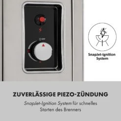 Crossfire Vertikaler Gasgrill 800°C Infrarot-Brenner 12.000 BTU Silber -Online Gartenbedarf 10033288 de 0006 logo