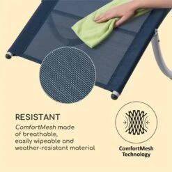 Westwood Rocking Chair Schaukelliege Ergonomisch Aluminium Dunkelblau -Online Gartenbedarf 10033306 yy 0004 logo Blumfeldt Westwood Rocking Chair Schaukelliege