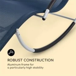 Westwood Rocking Chair Schaukelliege Ergonomisch Aluminium Dunkelblau -Online Gartenbedarf 10033306 yy 0006 logo Blumfeldt Westwood Rocking Chair Schaukelliege