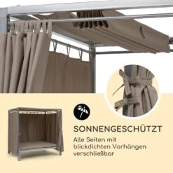 Eremitage Double Sunbed 2 Pers Stahl-Rahmen Sonnendach Vorhänge Taupe 14 Eremitage Double Sunbed 2 Pers Stahl-Rahmen Sonnendach Vorhänge Taupe -Online Gartenbedarf 10033316 de 0003 logo