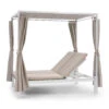 Eremitage Double Sunbed 2 Pers Stahl-Rahmen Sonnendach Vorhänge Creme -Online Gartenbedarf 10033317 yy 0001 titel