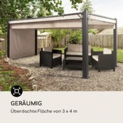 Pantheon Cortina Pavillon Mit Dach 3x4m 4 Seitenteile Beige -Online Gartenbedarf 10033318 de 0004 logo