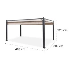 Pantheon Cortina Pavillon Mit Dach 3x4m 4 Seitenteile Beige -Online Gartenbedarf 10033318 yy 0009 logo Blumfeldt Pantheon Cortina Pavillon 3x4m beige