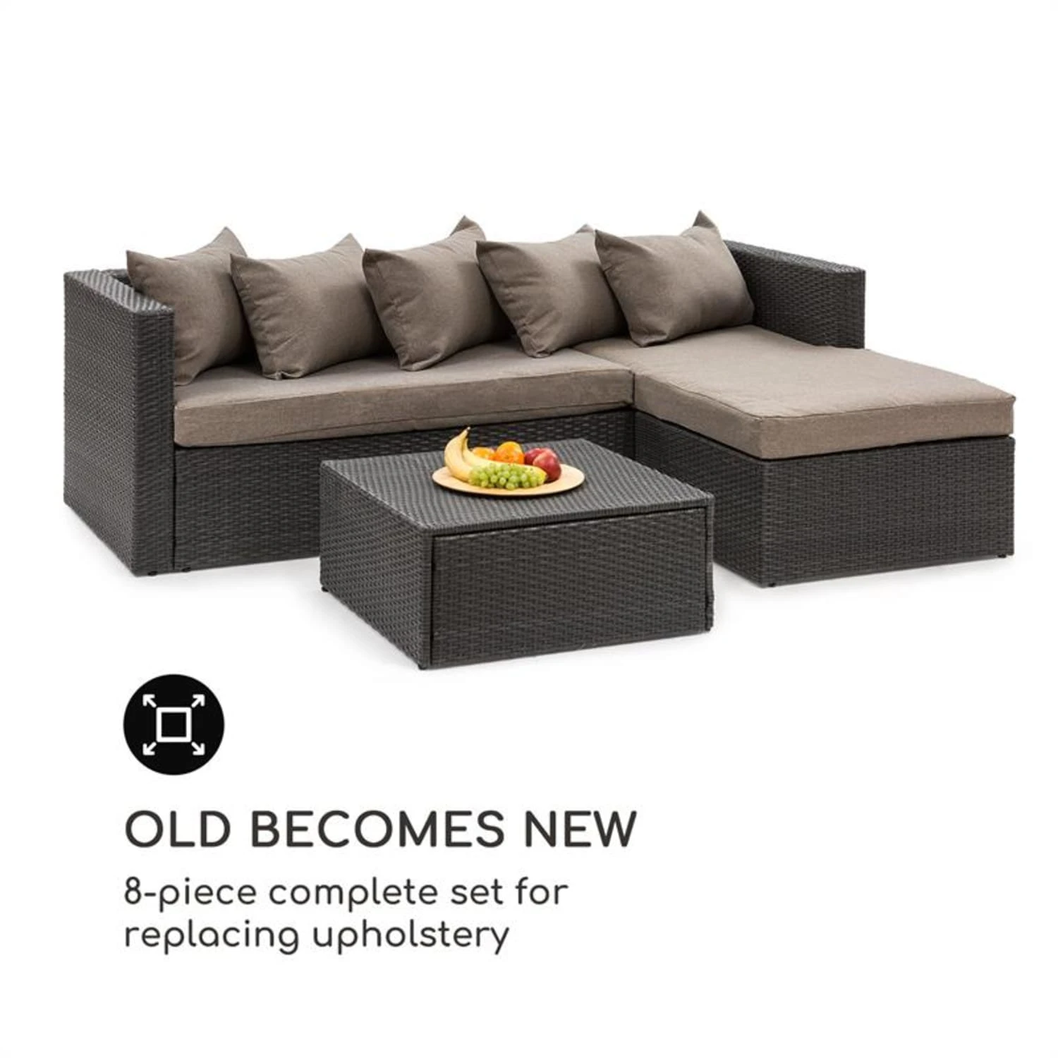 Theia Polsterbezüge 8 Teile 100% Polyester Wasserabweisend Braun 4 Theia Polsterbezüge 8 Teile 100% Polyester Wasserabweisend Braun – Bild 2