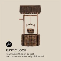Andernach Zierbrunnen Tannenholz Mit Eimer Drehbare Kurbel -Online Gartenbedarf 10033353 yy 0004 logo Blumfeldt Andernach Zierbrunnen braun