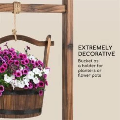 Andernach Zierbrunnen Tannenholz Mit Eimer Drehbare Kurbel -Online Gartenbedarf 10033353 yy 0005 logo Blumfeldt Andernach Zierbrunnen braun