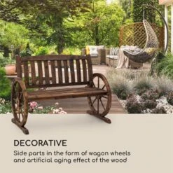 Murnau Gartenbank Flammenbehandeltes Tannenholz Braun -Online Gartenbedarf 10033354 yy 0005 logo Blumfeldt Murnau Gartenbank Tannenholz braun