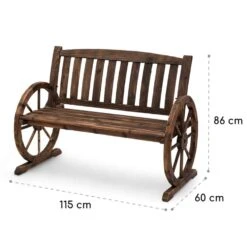 Murnau Gartenbank Flammenbehandeltes Tannenholz Braun -Online Gartenbedarf 10033354 yy 0007 logo Blumfeldt Murnau Gartenbank Tannenholz braun