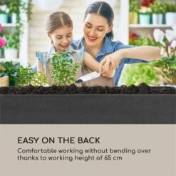 Mammutgrow Hochbeet 76 X 65 X 37 Cm UV- Und Frostschutz Anthrazit -Online Gartenbedarf 10033360 yy 0002 logo Blumfeldt Mammutgrow Hochbeet anthrazit