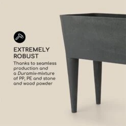 Mammutgrow Hochbeet 76 X 65 X 37 Cm UV- Und Frostschutz Anthrazit -Online Gartenbedarf 10033360 yy 0005 logo Blumfeldt Mammutgrow Hochbeet anthrazit